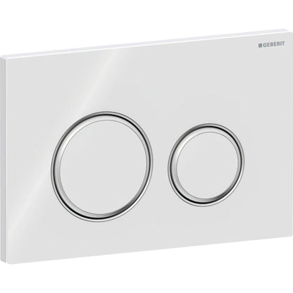 Geberit Sigma50 actuator plate, round, dual flush, metal colour chrome-plated