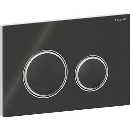 Geberit Sigma50 actuator plate, round, dual flush, metal colour chrome-plated