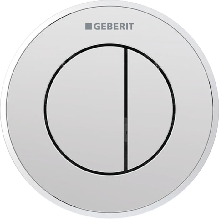 Geberit Type 10 remote flush actuation, round, pneumatic, dual flush, for Sigma concealed cistern 8 cm, concealed actuator