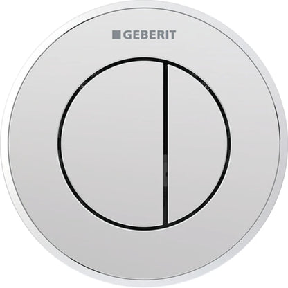 Geberit Type 10 remote flush actuation, round, pneumatic, dual flush, for Sigma concealed cistern 8 cm, concealed actuator