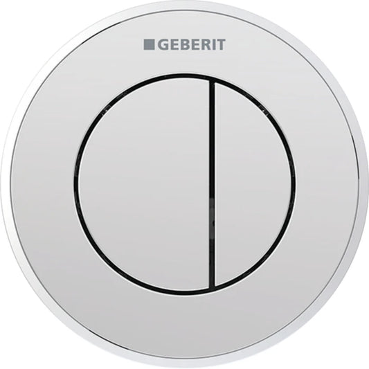 Geberit Type 10 remote flush actuation, round, pneumatic, dual flush, for Sigma concealed cistern 8 cm, concealed actuator