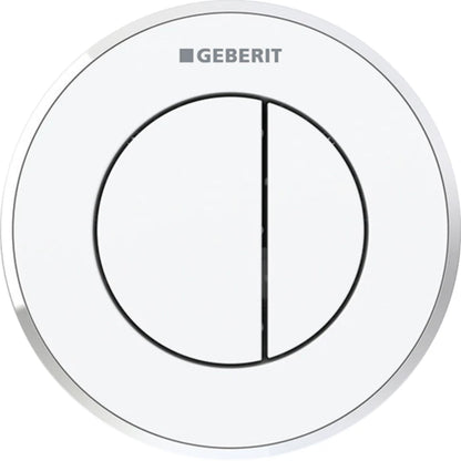 Geberit Type 10 remote flush actuation, round, pneumatic, dual flush, for Sigma concealed cistern 8 cm, concealed actuator