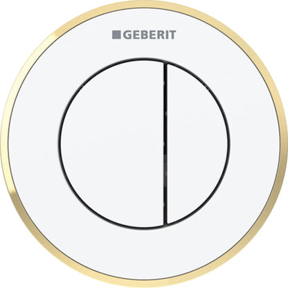 Geberit Type 10 remote flush actuation, round, pneumatic, dual flush, for Sigma concealed cistern 8 cm, concealed actuator