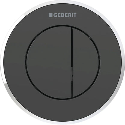 Geberit Type 10 remote flush actuation, round, pneumatic, dual flush, for Sigma concealed cistern 8 cm, concealed actuator