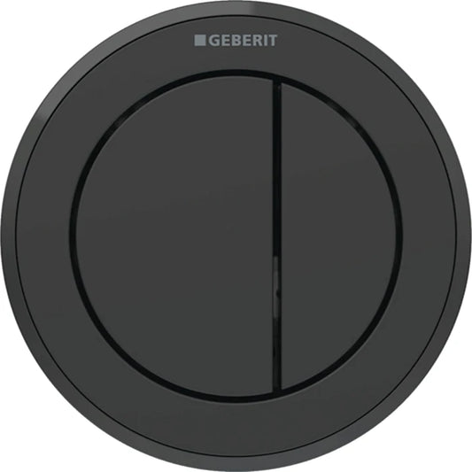Geberit Type 10 remote flush actuation, round, pneumatic, dual flush, furniture actuator