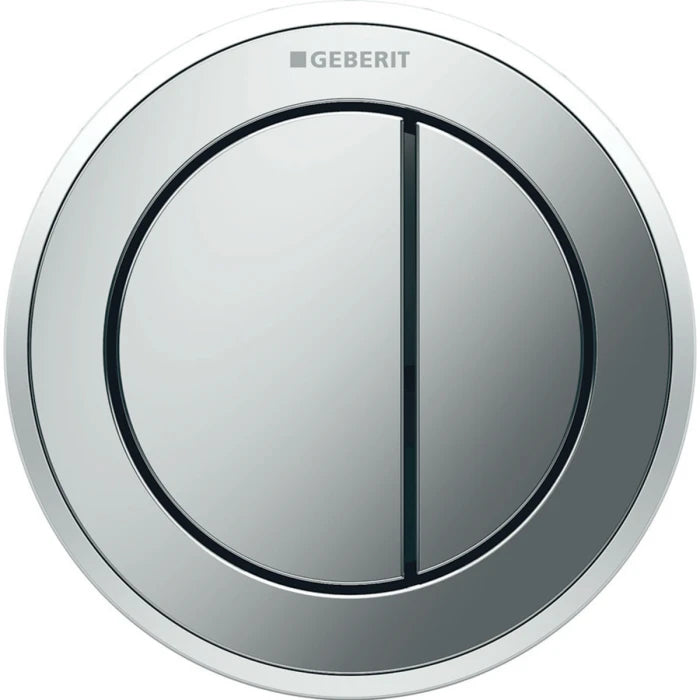 Geberit Type 10 remote flush actuation, round, pneumatic, dual flush, furniture actuator