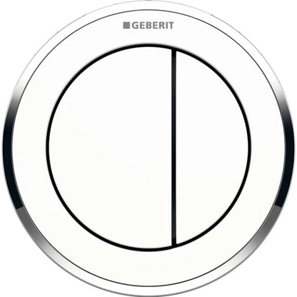 Geberit Type 10 remote flush actuation, round, pneumatic, dual flush, furniture actuator