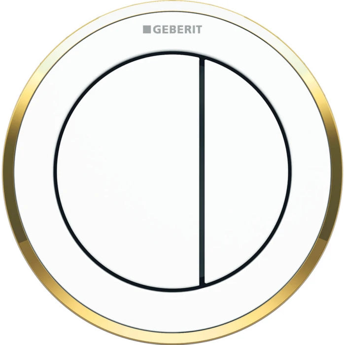 Geberit Type 10 remote flush actuation, round, pneumatic, dual flush, furniture actuator