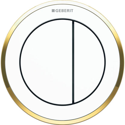 Geberit Type 10 remote flush actuation, round, pneumatic, dual flush, furniture actuator