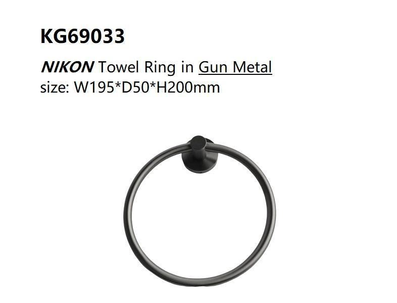 JESS Towel Ring in Gun Metal