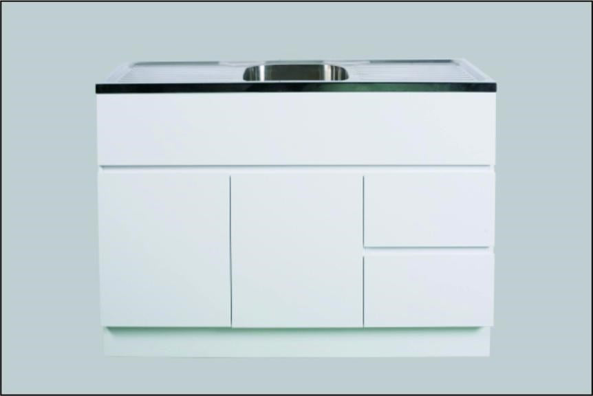 LUCAS 1250 Freestanding Right Hand Drawer Laundry Cabinet Only