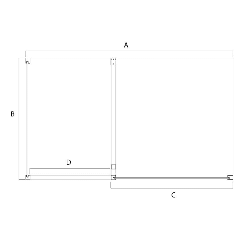 KUBIX Walk In Shower Panel - Chrome