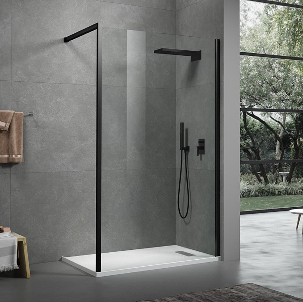 KUBIX Walk In Shower Panel - Chrome