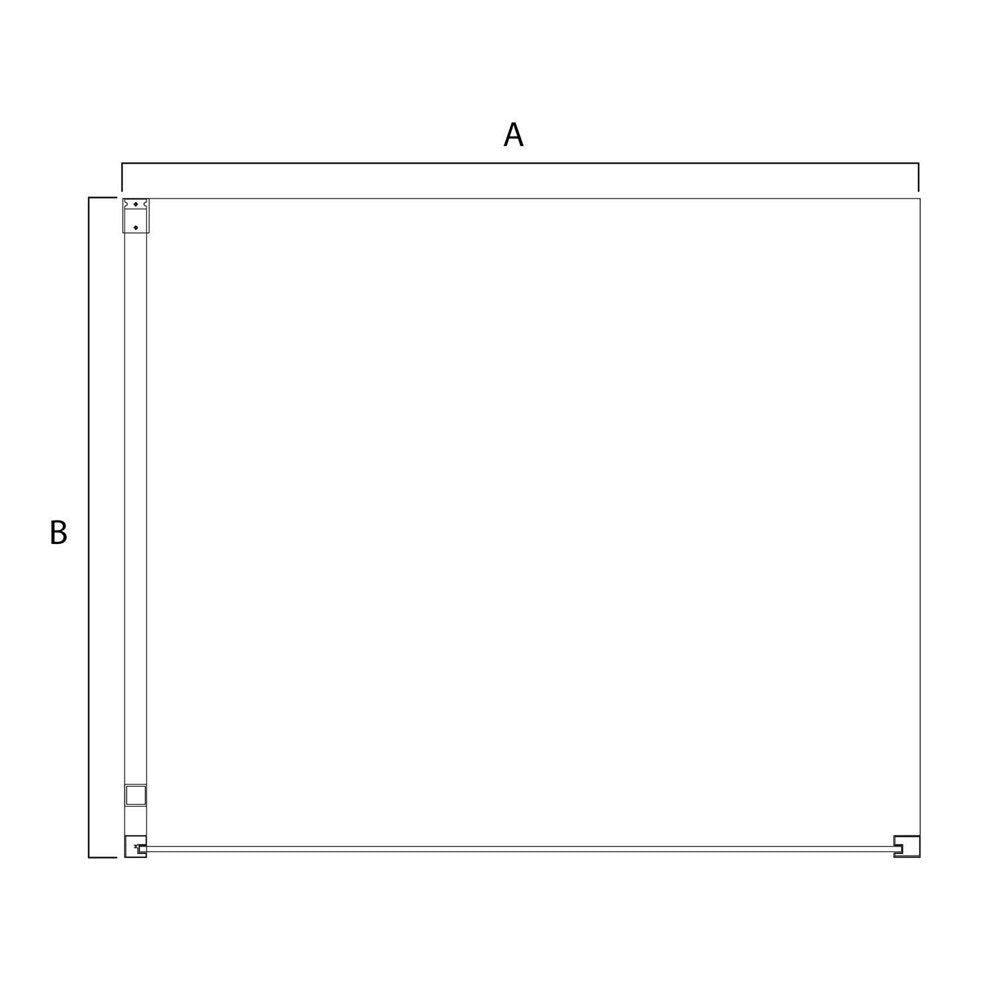 KUBIX Walk In Shower Panel - Chrome
