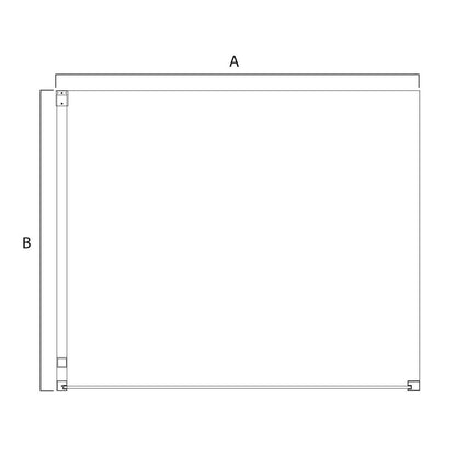 KUBIX Walk In Shower Panel - Chrome