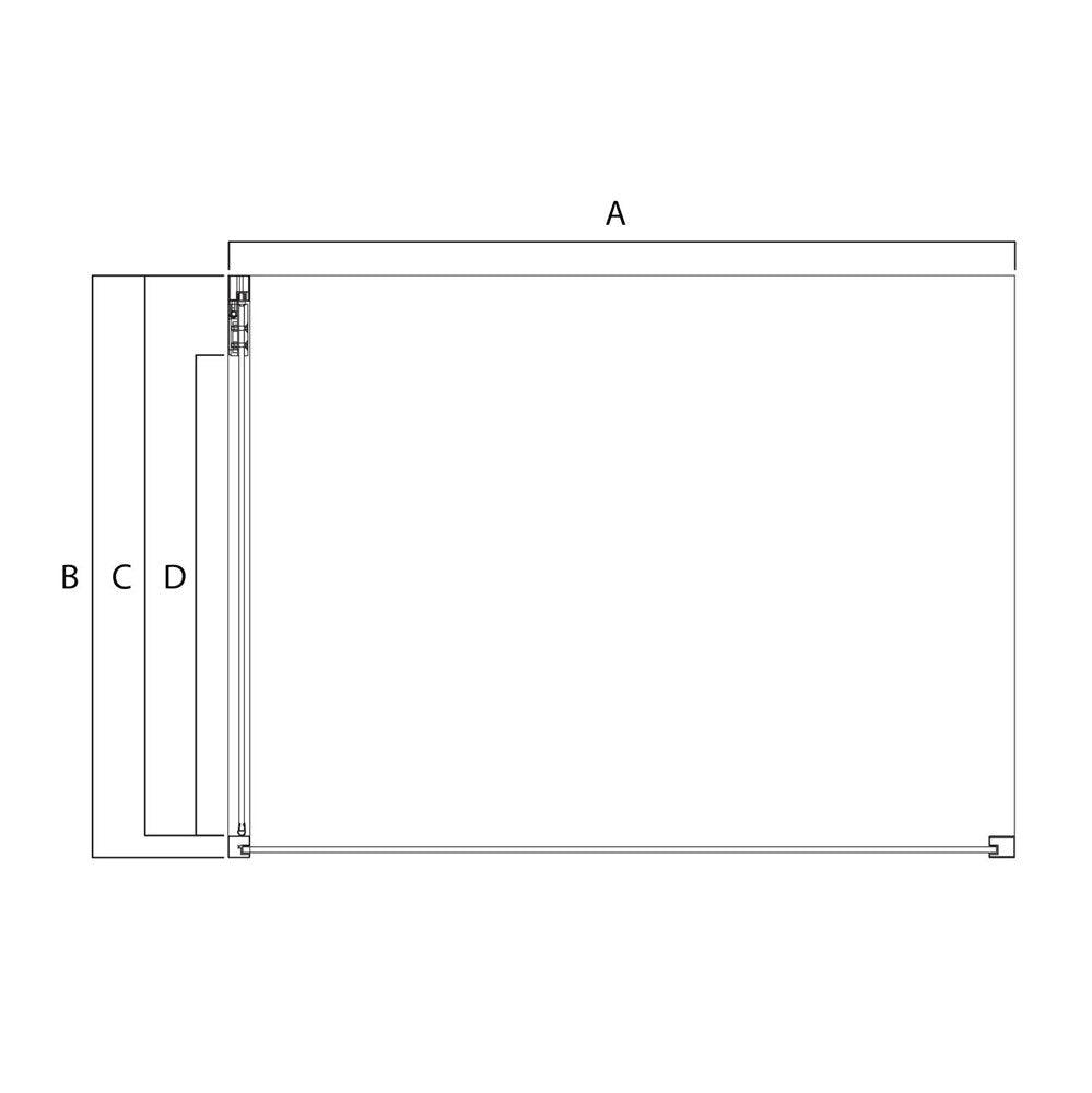 KUBIX Walk In Shower Panel - Chrome