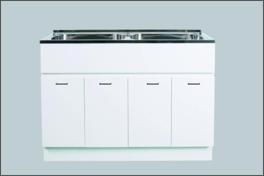 Euro 11260 Double Bowl, 4 Doors Laundry Set