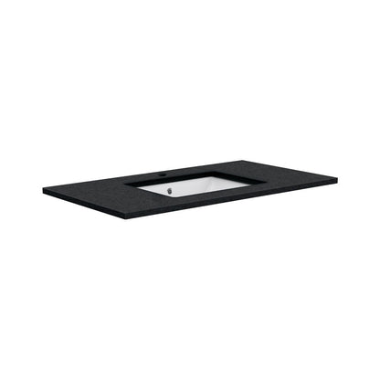 SARAH Undermount BLACK SPARKLE 900mm Basin Top Only 1TH