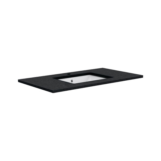 SARAH Undermount BLACK SPARKLE 900mm Basin Top Only 1TH