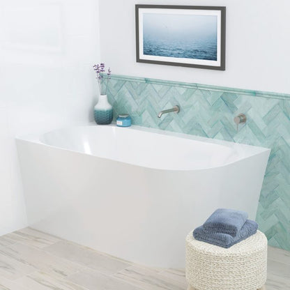 KAYA Wall Basin/Bath 180mm Outlet Matte Black with Plate