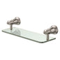 LILLIAN PVD Brushed Nickel Glass Shelf