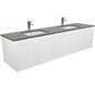 Sarah Dove Grey Undermount Double Bowl 1800 Mila Wall-Hung Vanity