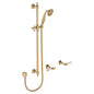 LILLIAN Lever Rail Shower Set Urban Brass White Handle