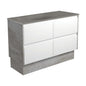 SATORI AMATO 1200 Satin White Vanity with INDUSTRIAL Panels On Kick
