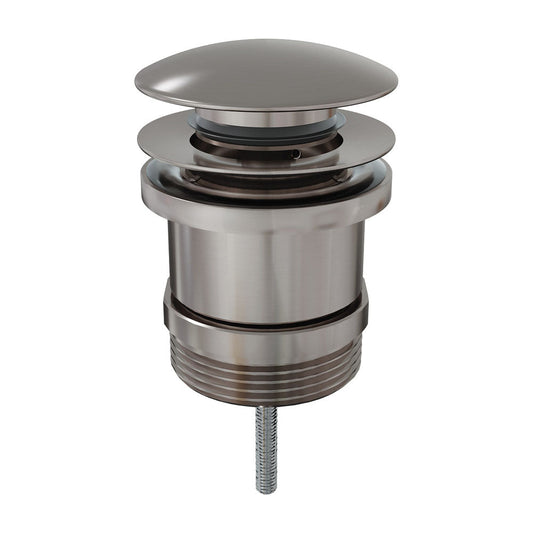 UNIVERSALWASTE 32/40mm Dome Pop Up Pull Out Brushed Nickel