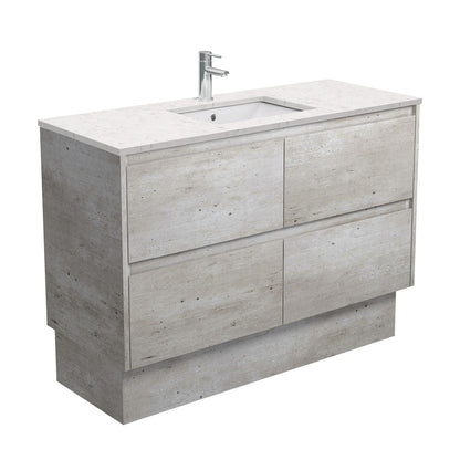 SARAH BIANCO MARBLE AMATO 1200 INDUSTRIAL Vanity On Kick 1TH