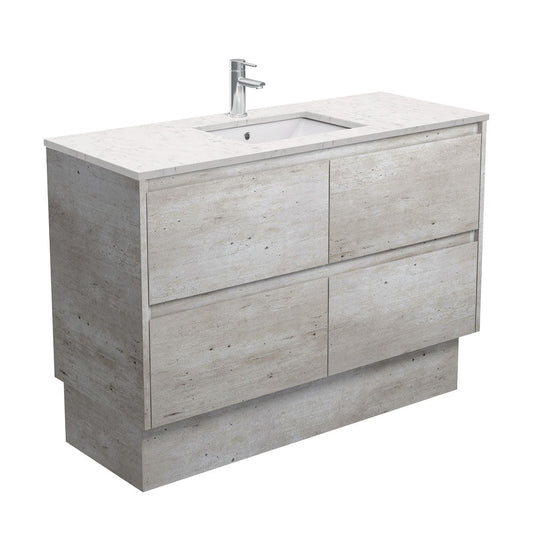 SARAH BIANCO MARBLE AMATO 1200 INDUSTRIAL Vanity On Kick 1TH