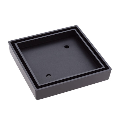 FLOOR WASTE 100mm Square Tile Insert 88mm outlet Matte Black