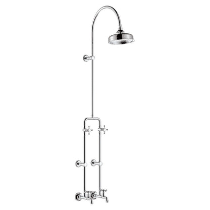 Lillian Exposed Rail Shower & Bath Set, Chrome