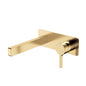 SANSA Basin Wall Mixer Set Urban Brass Soft Square Plate