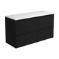AMATO Satin Black 1200 Cabinet Wall Hung