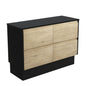 AMATO SCANDI OAK 1200 Cabinet Satin Black Panels On Kick