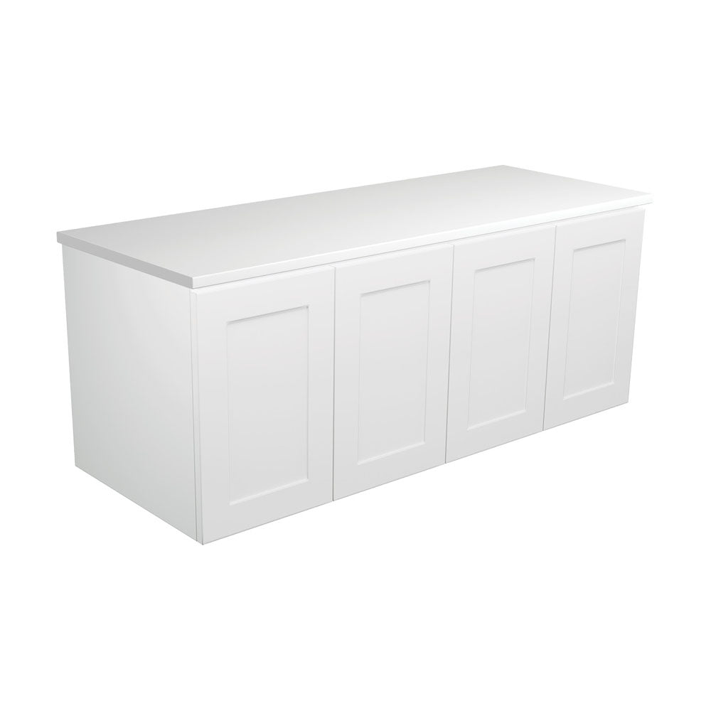 MILA SHAKER 1200 Cabinet Wall Hung Satin White 1180 x 455 x 450mm