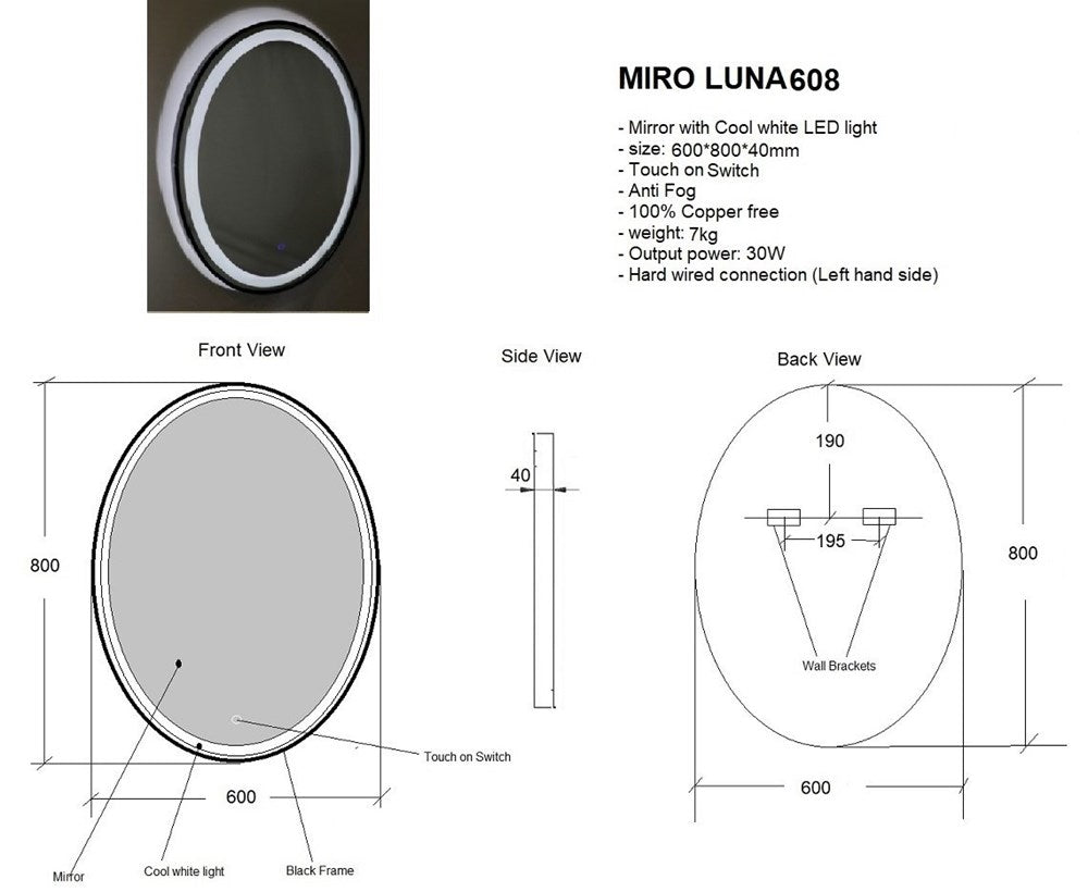 Anti Fog Mirror Oval 600x800*