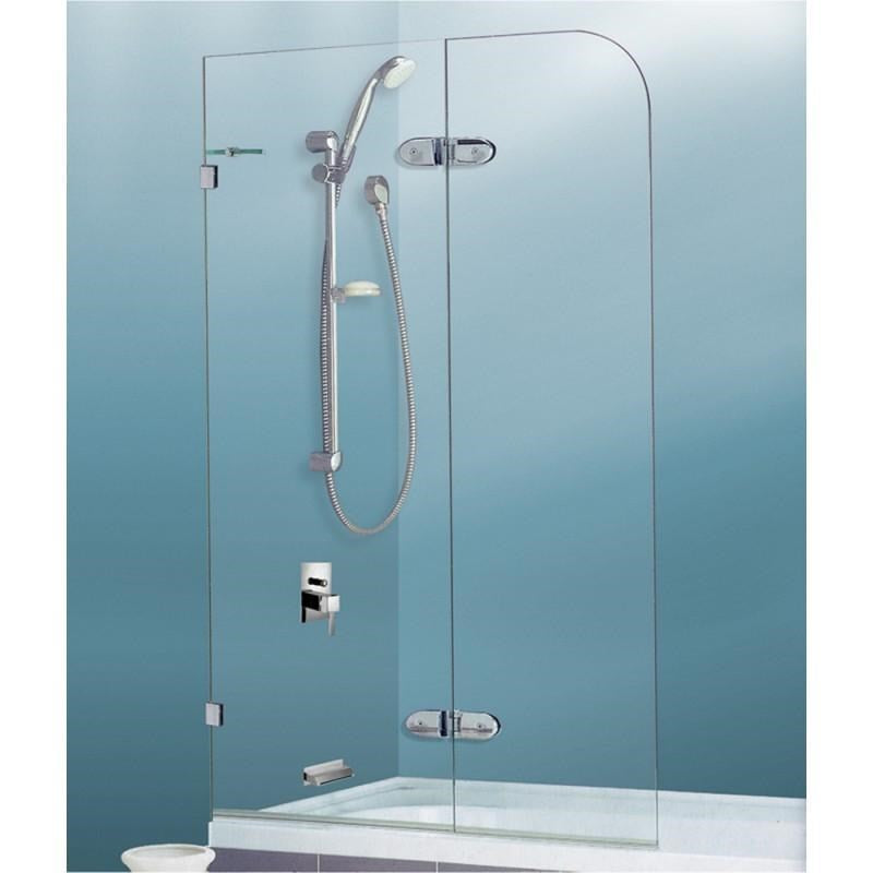 ML-260 Fold Bath Screen 10mm toughen glass, 550*350*1450mm with corner glass