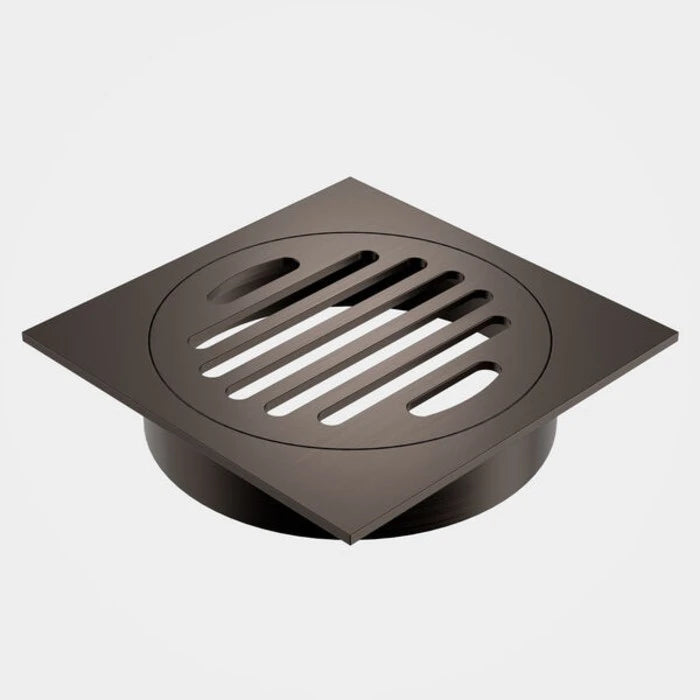 Caroma Square Floor Waste Grate - 100mm Outlet - Brushed Bronze