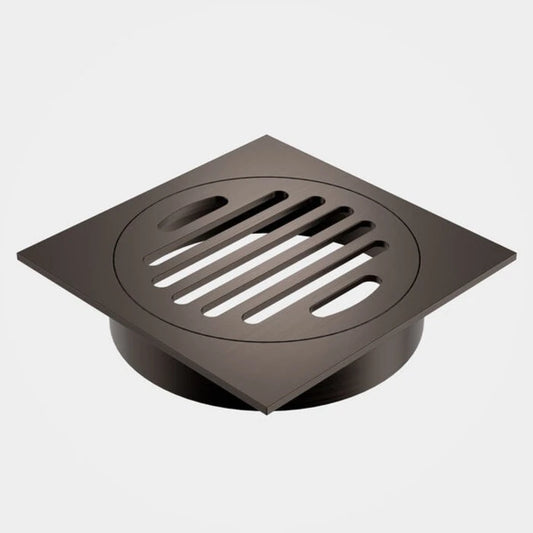 Caroma Square Floor Waste Grate - 100mm Outlet - Brushed Bronze