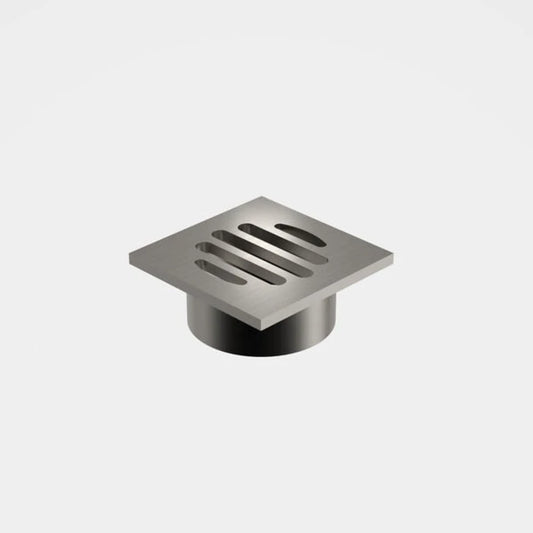 Caroma Square Floor Waste - 50mm Outlet - Grate - Brushed Nickel