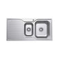 TIVA 980 Kitchen Sink Right 1.5 Bowl & Drainer Topmount 19L-9L 1TH 980x480x180mm