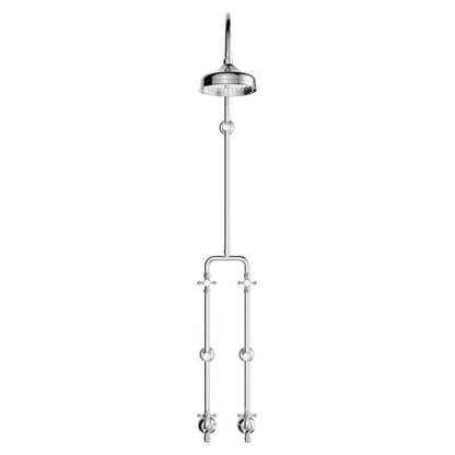 Lillian Exposed Rail Shower & Bath Set, Chrome
