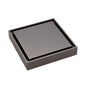 FLOOR WASTE 100mm Square Tile 2-in-1 88mm outlet Gun Metal