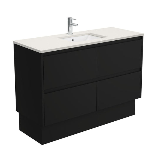 SARAH ROMAN SAND AMATO 1200 Satin Black Vanity On Kick 1TH