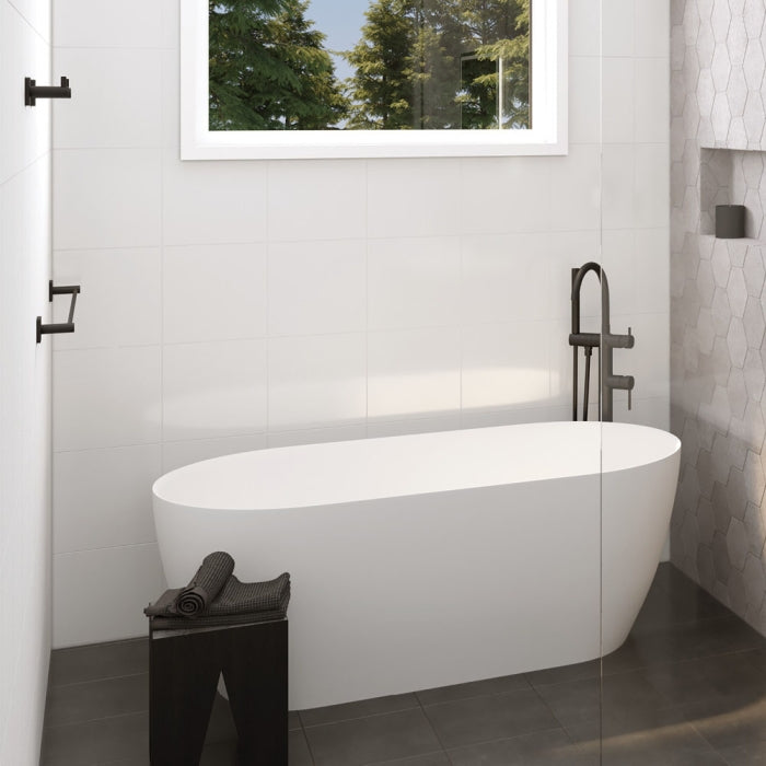 SANSA Single Towel Rail 900mm Matte Black