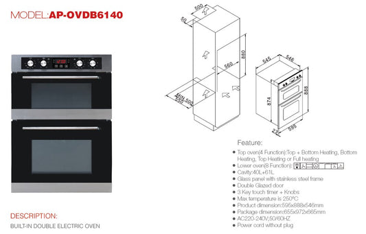ELECTRIC Double Built-in Oven