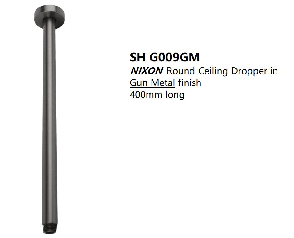 NIXON 40cm Round Ceiling Dropper in Gun Metal