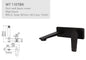 NOIR Wall Basin/Bt Mixer Black
